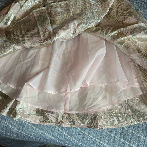 ASOS luxe curve halter neck mini jacquard open back swing dress size 12 - Picture 7 of 13